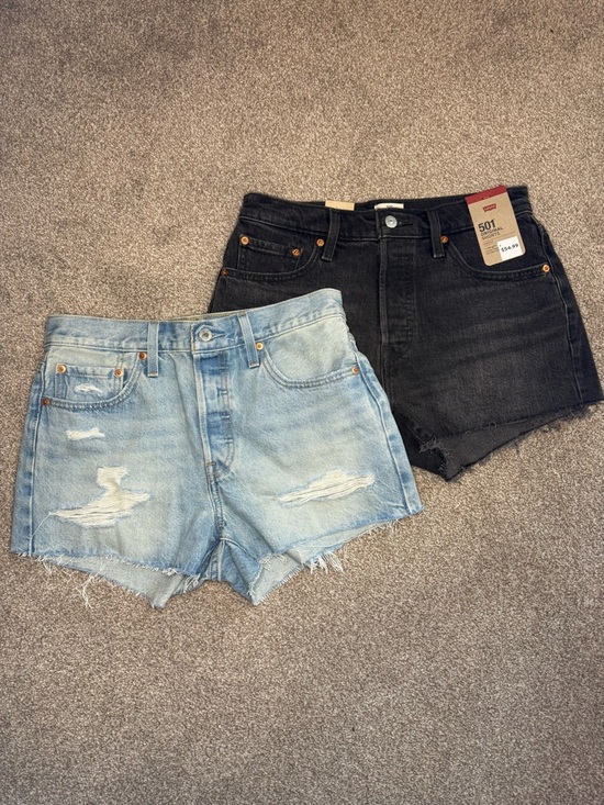 Levi's Pants - Levi's 501’s Women's Denim Cutoff Shorts Duo - Light Blue & Black